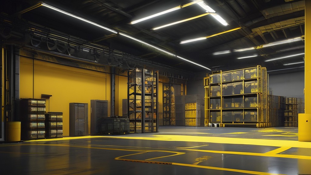 A yellow warehouse