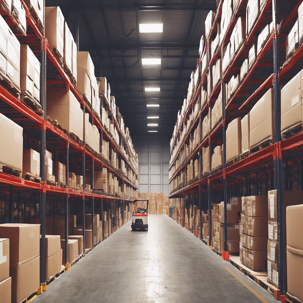 A red warehouse